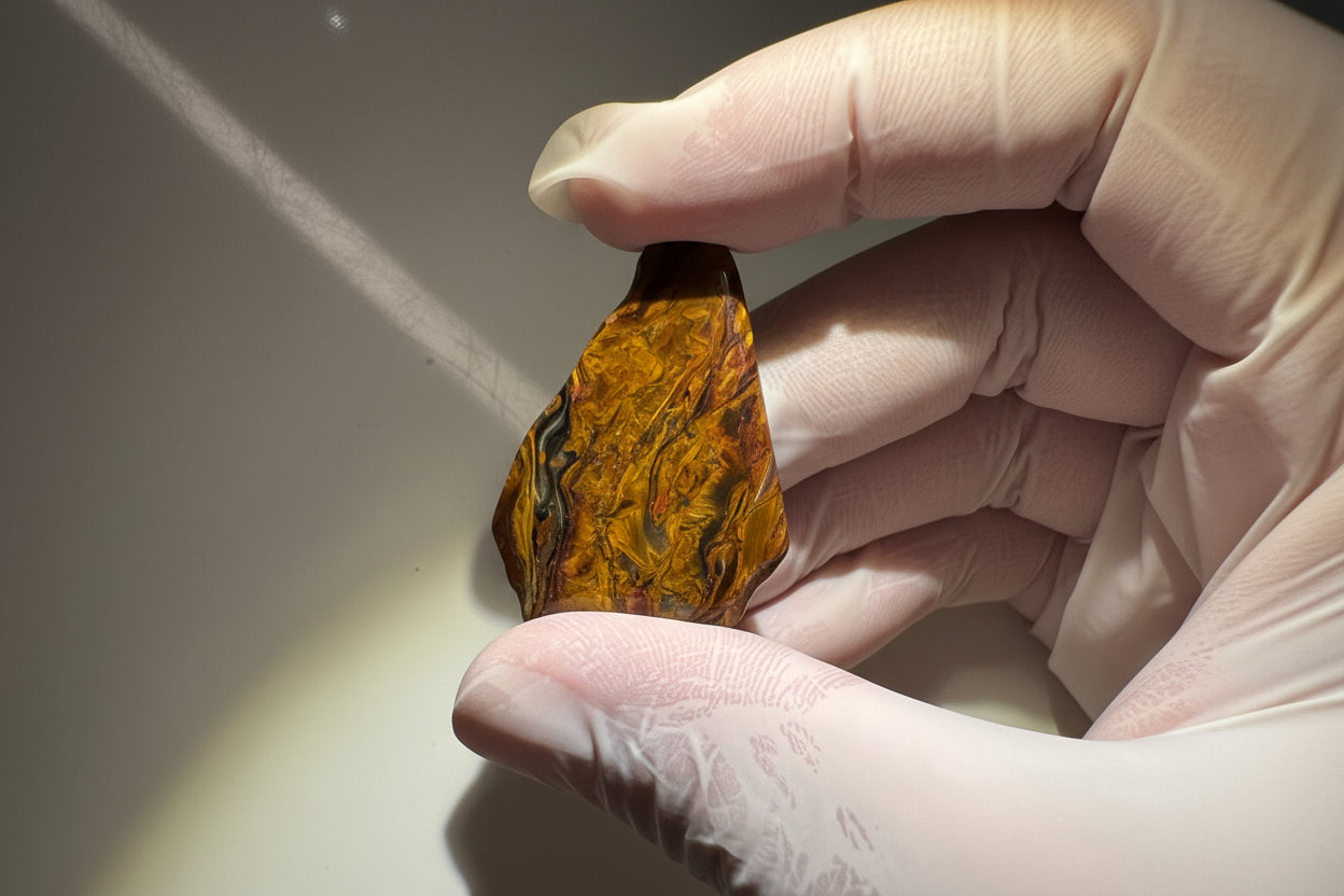 Pietersite Tumble Stone 'Lava Flow' - Gallery Grade, Namibia