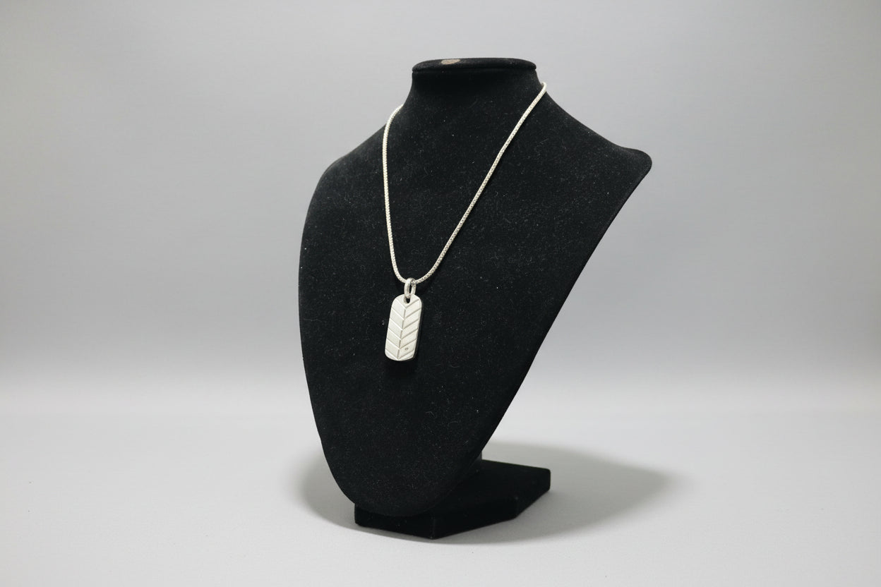 Pietersite Sterling Silver Dog Tag Pendant - Namibian Gemstone