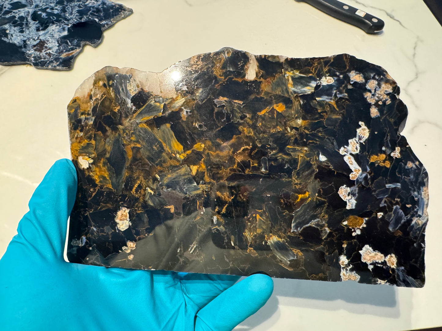Pietersite Polished Slab 375g - Namibian Mineral Specimen A8