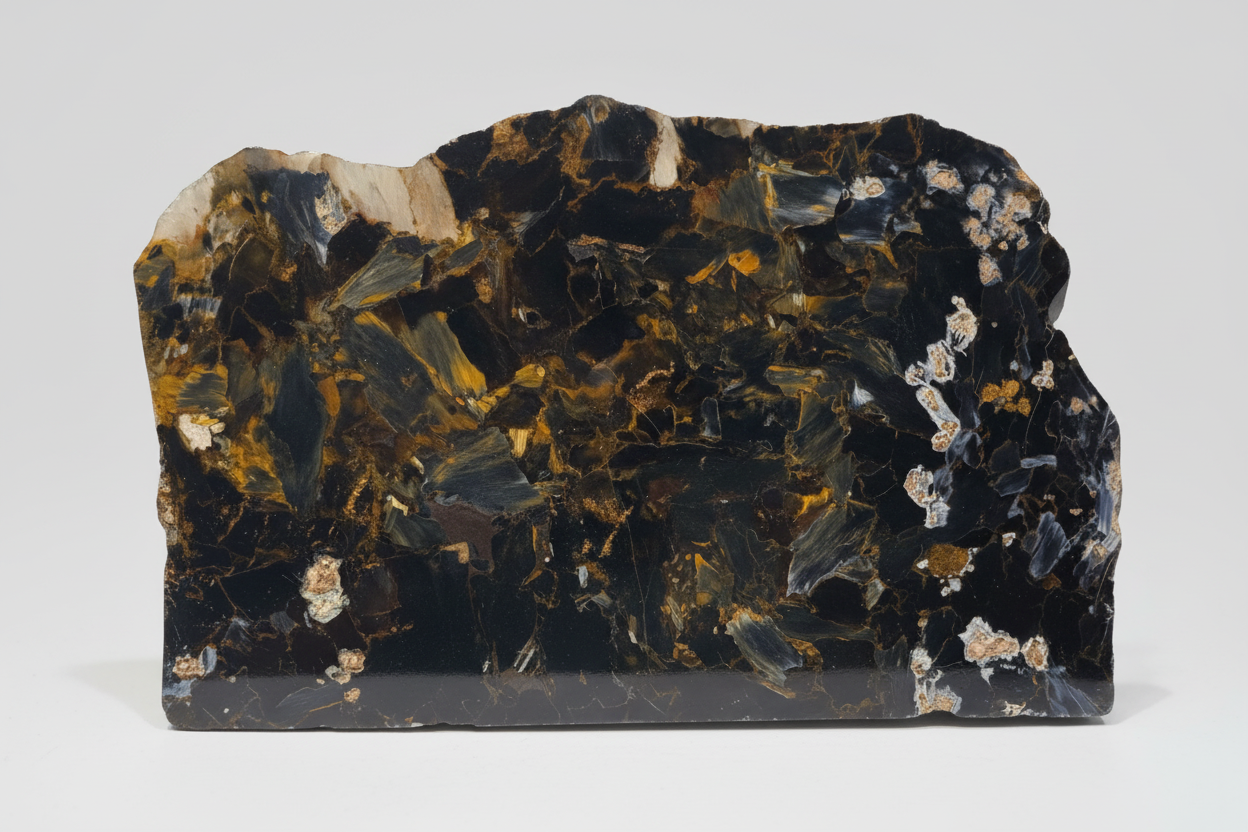 Pietersite Polished Slab 375g - Namibian Mineral Specimen A8