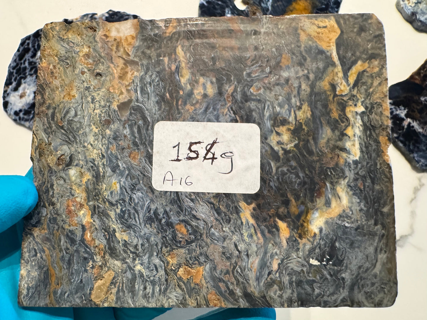 Pietersite Polished Slab 226g - Namibian Mineral Specimen A15